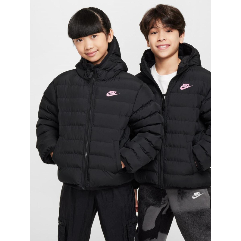 Doudoune nsw low logo rose noir enfant - Nike