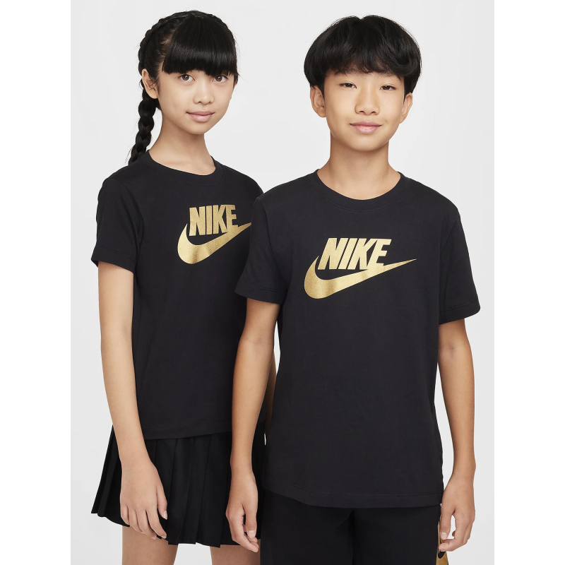 T-shirt nsw futura swoosh noir doré enfant - Nike