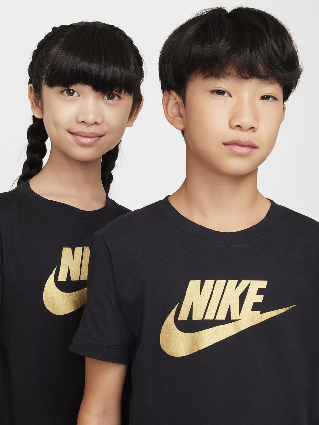 T-shirt nsw futura swoosh noir doré enfant - Nike
