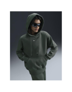 Sweat à capuche phoenix fleece vert femme - Nike