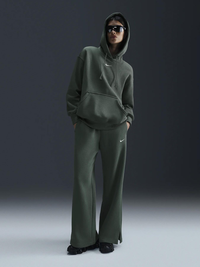 Sweat à capuche phoenix fleece vert femme - Nike
