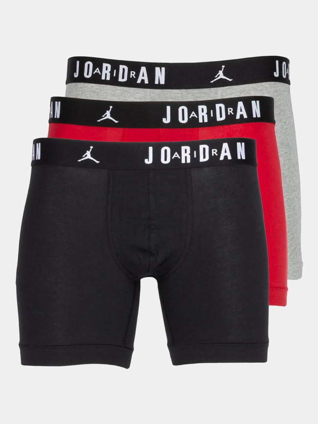 Pack 3 boxers flight noir gris rouge homme - Jordan