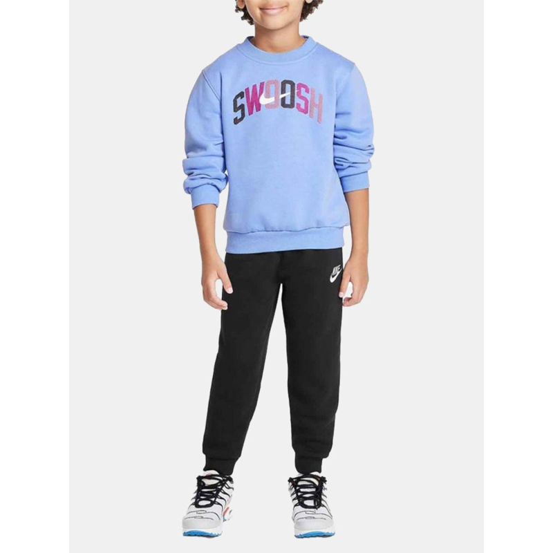 Ensemble sweat jogging nsw swoosh noir bleu enfant - Nike