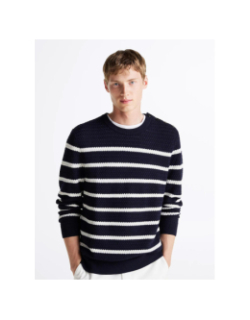 Pull rayé bleu marine blanc homme - Tommy Hilfiger