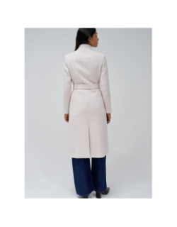 Manteau long en laine peacoat blanc femme - Salsa