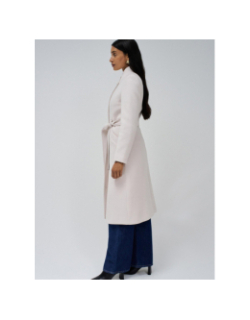 Manteau long en laine peacoat blanc femme - Salsa