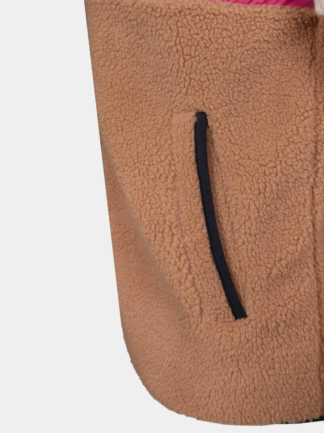 Veste polaire seconde couche sherpa beige femme - Aulp