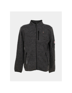 Veste maille navoy anthracite gris chiné homme - Aulp