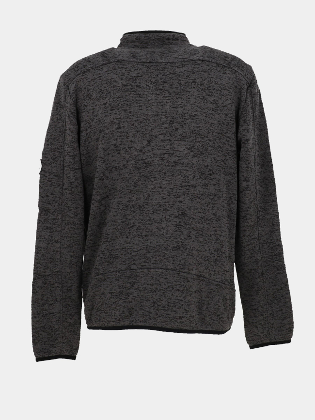 Veste maille navoy anthracite gris chiné homme - Aulp