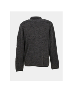 Veste maille navoy anthracite gris chiné homme - Aulp