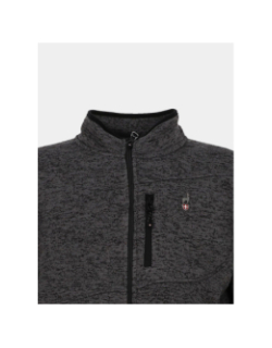 Veste maille navoy anthracite gris chiné homme - Aulp