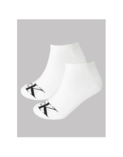 Pack de 2 paires de chaussettes basses blanc homme - Calvin Klein