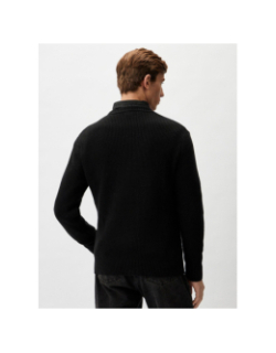 Pull en coton logo triangle bleu marine homme - Guess