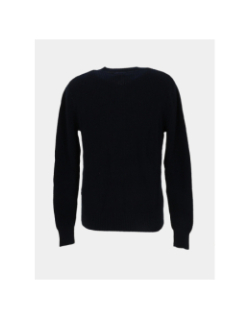 Pull en coton logo triangle bleu marine homme - Guess