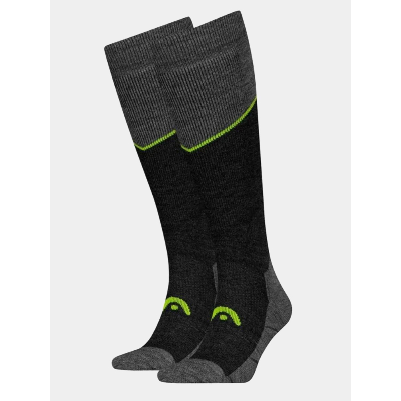 Chaussettes de ski grise jaune - Head