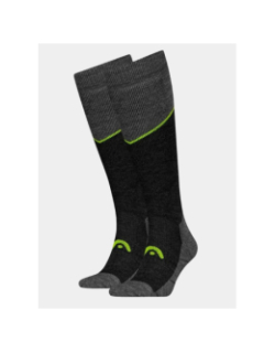 Chaussettes de ski grise jaune - Head