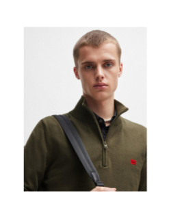 Pull col zippé montant san quintus kaki homme - Hugo