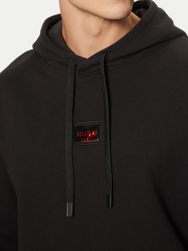 Sweat à capuche dugojellow noir homme - Hugo