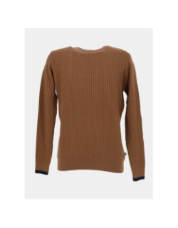 Pull en laine torsadé fairland marron homme - Benson & Cherry