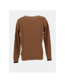 Pull en laine torsadé fairland marron homme - Benson & Cherry