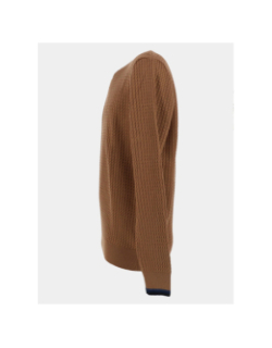 Pull en laine torsadé fairland marron homme - Benson & Cherry