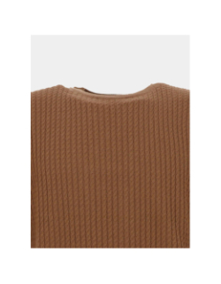 Pull en laine torsadé fairland marron homme - Benson & Cherry