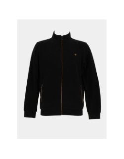 Pull zippé effet velours maoh noir homme - Benson & Cherry