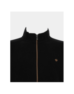 Pull zippé effet velours maoh noir homme - Benson & Cherry