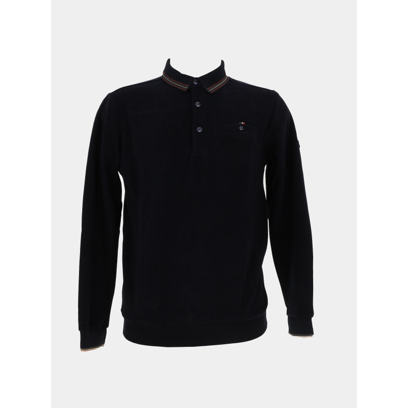Polo manches longues michigan bleu homme - Benson & Cherry