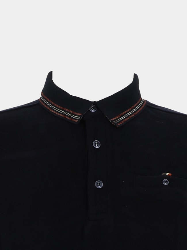 Polo manches longues michigan bleu homme - Benson & Cherry