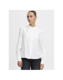 Chemise uni regular fit ihkarlani blanc femme - Ichi