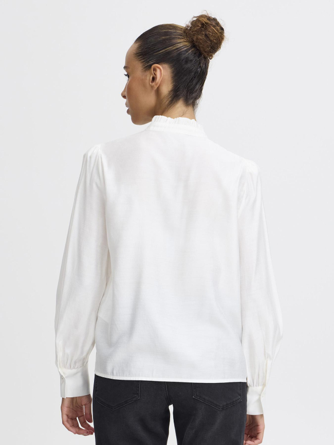 Chemise uni regular fit ihkarlani blanc femme - Ichi