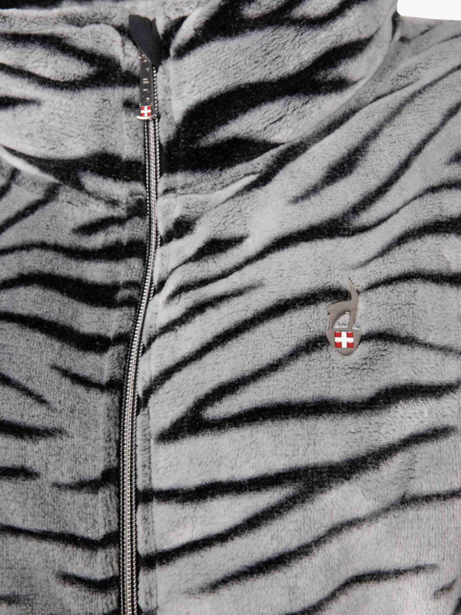 Veste polaire à motif animal vesto gris femme - Aulp