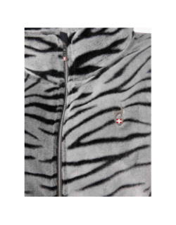 Veste polaire à motif animal vesto gris femme - Aulp