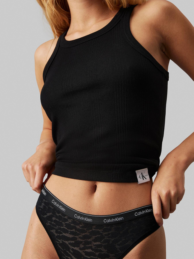 Pack 3 culottes brésiliennes noir mauve femme - Calvin Klein