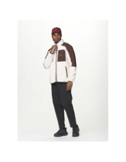 Veste polaire en sherpa style rétro quilchena blanc homme - Picture