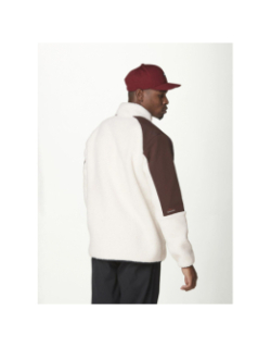 Veste polaire en sherpa style rétro quilchena blanc homme - Picture