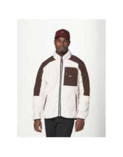 Veste polaire en sherpa style rétro quilchena blanc homme - Picture