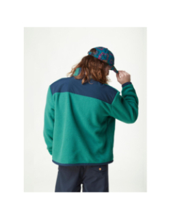 Pull en polaire sherpa à col zippé gamvik vert homme - Picture