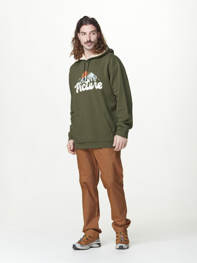 Sweat à capuche julka plush kaki homme - Picture