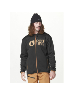 Sweat zippé à capuche technique park noir homme - Picture