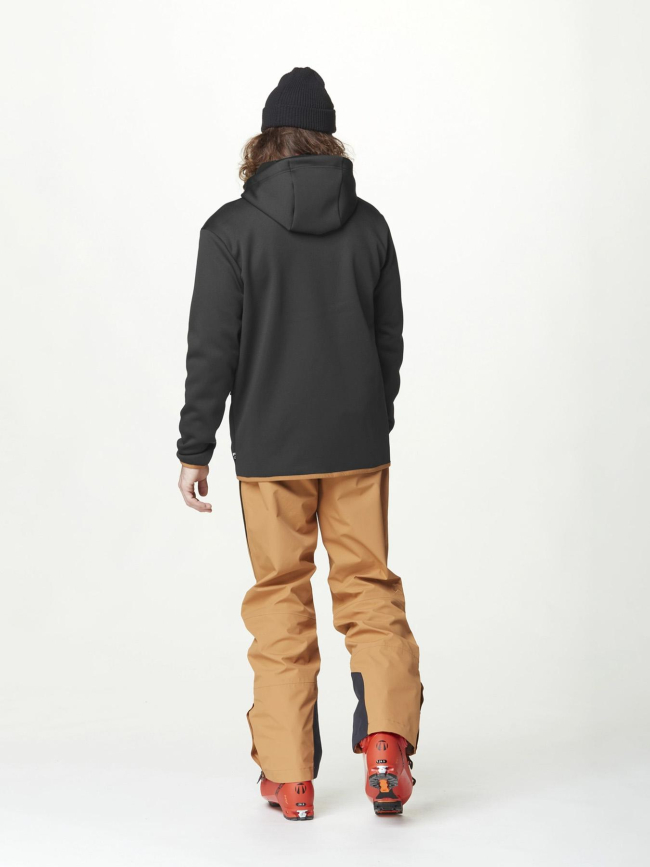 Sweat zippé à capuche technique park noir homme - Picture