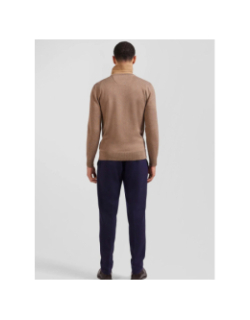 Pull col rond edinburgh marron homme - Eden Park