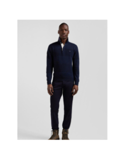 Pull col polo en coton audace bleu marine homme - Eden Park