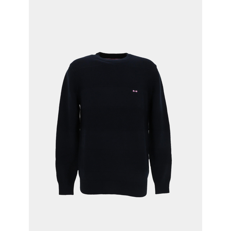 Pull col rond en coton bleu marine homme - Eden Park