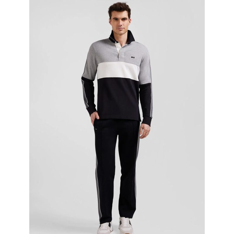 Maillot manches longues en coton noir gris homme - Eden Park