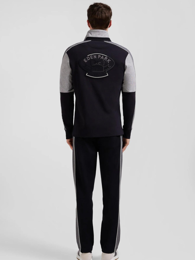 Maillot manches longues en coton noir gris homme - Eden Park