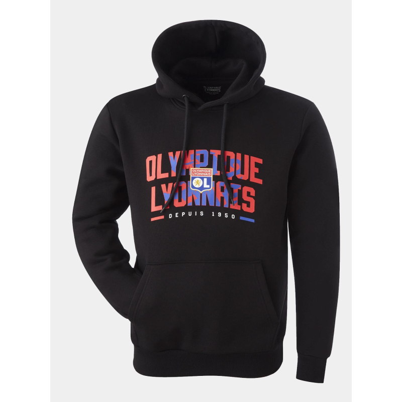 Sweat à capuche unity noir adulte - Olympique Lyonnais