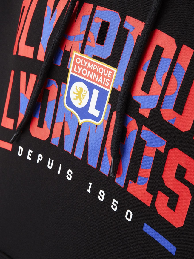 Sweat à capuche unity noir adulte - Olympique Lyonnais