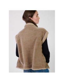 Veste sans manche fuji marron femme - Le Temps Des Cerises